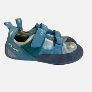 EVOLV Elektra Rock Climbing Shoes Women's Size, 7 Trax Rubber Sole Blue